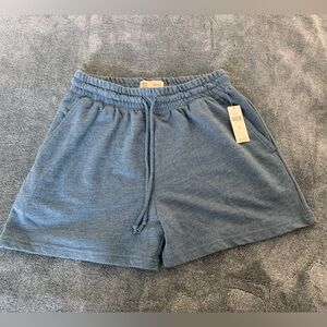 New Anthropologie Saturday Sunday Sweatshorts Women's Sz XS Blue Drawstring
